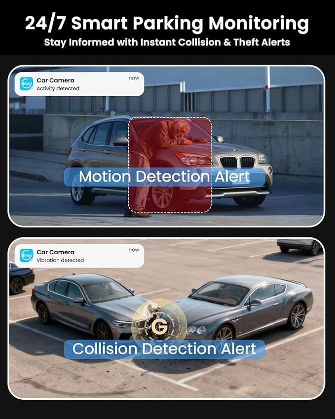 4G LTE Dash Cam with SIM Card, Live Streaming Car Security Camera Front & Cabin, 170° Wide Angle, Remote Viewing, 24/7 Parking Mode, AI Motion Alerts, 2-Way Talk, Anti-Theft & Vandalism Protection