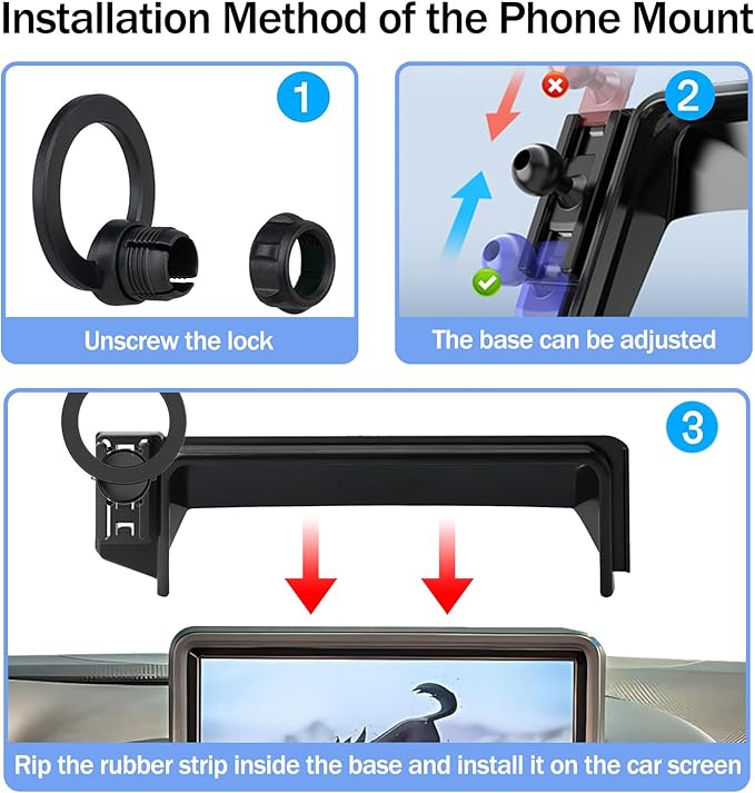 Car Phone Holder for Ford Bronco Sport 2021-2024 8-Inch Touchscreen, Cell Phone Mount Compatible with MagSafe
