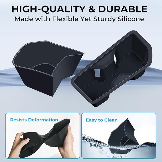 2 Pack Center Console Cup Holder Inserts for Toyota Grand Highlander 2026 2025 2024, Silicone Front Car Cup Holder Set Interior Accessories for 2024-2026 Grand Highlander, Black