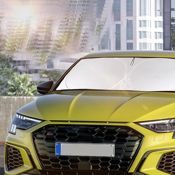 Custom Windshield Sunshade for Audi A4 A5 & S5 RS5 2018-2022 2023 2024 2025 Front Window Shades Cover for Windshield Sun Visor Screen Protector 210T Reflective Blocks UV Rays Cool Car Accessories