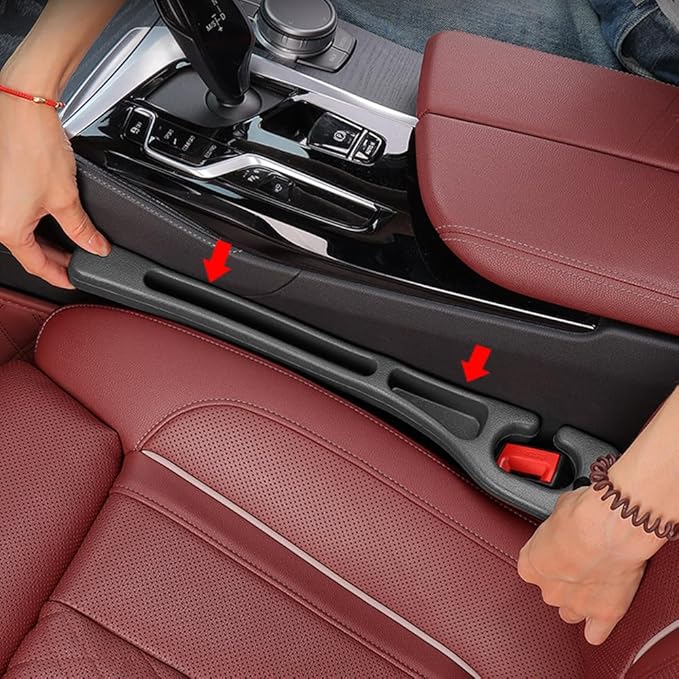 YLXGT Car Seat Gap Filler Organizer Universal for Car SUV Truck Accessories Seat Gap Plug Blocker with Storage Slot Black 2 Pack