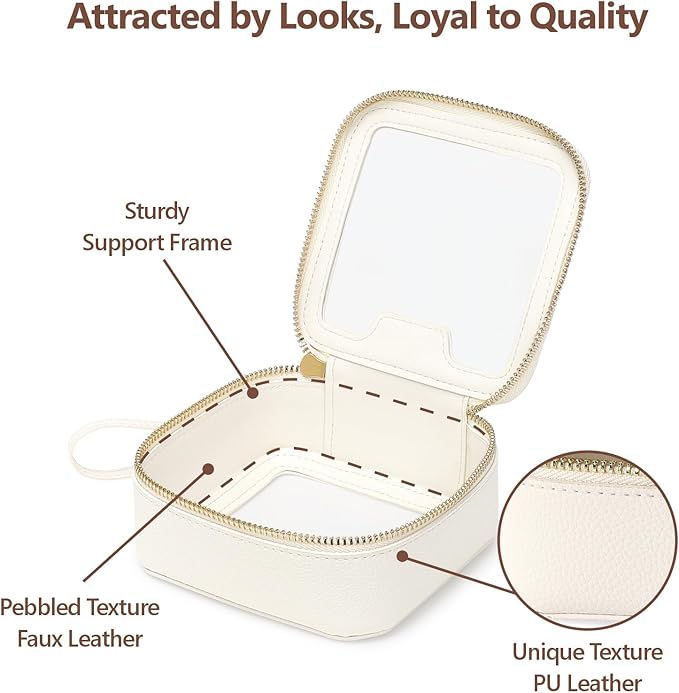 PACKISM Clear Makeup Bag - TSA Approved Toiletry Bag for Carry-on & Checked Luggage, Water Resistant Car Storage Organizer with Reinforced Seams