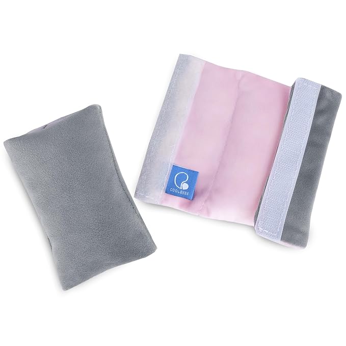 COOLBEBE Car Seat Straps Shoulder Pads for Baby Kids, Super Soft Seat Belt Covers for All Car Seats/Pushchair/Stroller/High Chair (Grey/Pink)