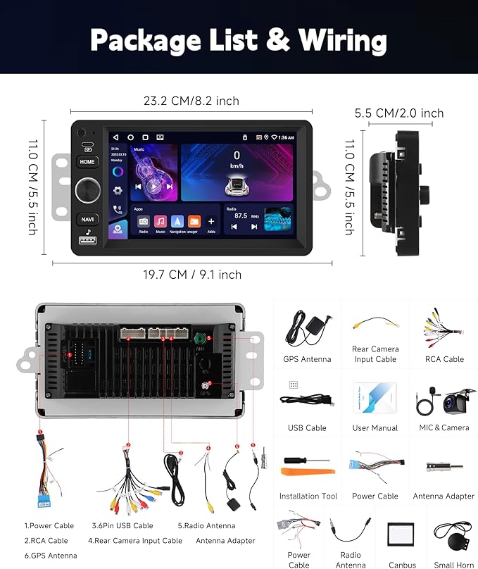 4+64G 7″ Android Car Stereo for Chevrolet Chevy Silverado Impala Tahoe GMC Sierra Yukon Hummer, Plug&Play Wireless CarPlay Android Auto DSP 32EQ,IPS Touchscreen,GPS,Backup Camera