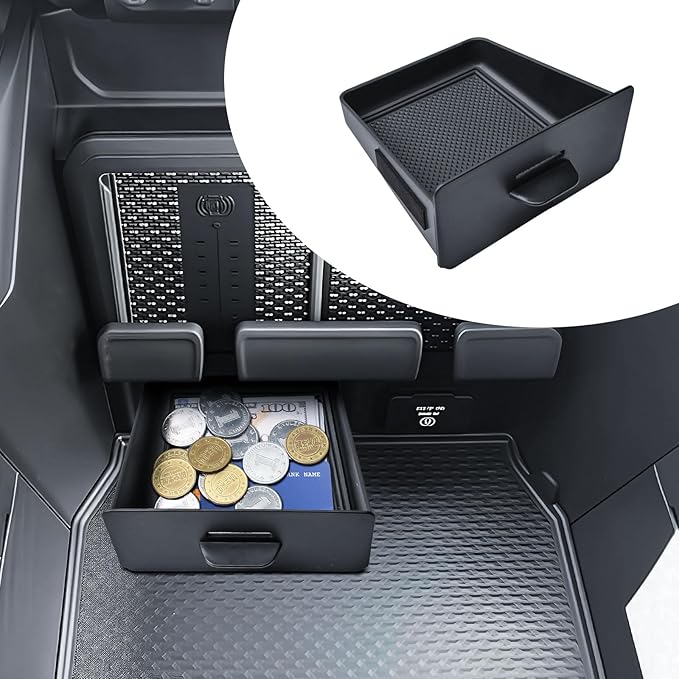 EDBETOS Storage Drawer Tray Compatible with 2019–2026 Dodge RAM 1500 2500 3500 Center Console Storage Drawer Accessories, Removable Cubby Organizer Box Insert Tray (Only Fits Models with Cubby)