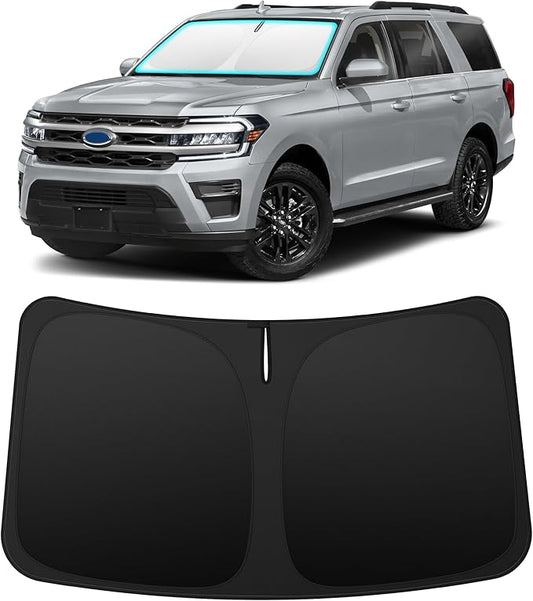 INSAUTO Custom Fit Windshield Sun Shade Accessories for Ford Expedition 2018-2025, Foldable Front Window Sunshade, UV & Heat Reflector, Keeps Interior Cool, Includes Storage Bag
