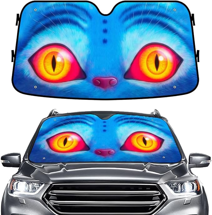 GENANY Windshield Sun Shade for Car SUV Truck (55x30 Inches), Sun Shade Windshield, Shades for Front Windows, Protector Blocks UV, Car Decor