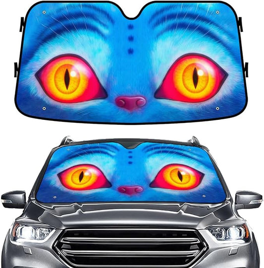 GENANY Windshield Sun Shade for Car SUV Truck (55x30 Inches), Sun Shade Windshield, Shades for Front Windows, Protector Blocks UV, Car Decor
