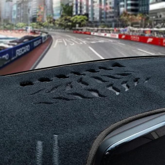 BEERTE Updated Custom Black Dash Cover Fit for Mazda CX5 2026 2025-2017 Nonslip Dashboard Mat Polyester Sunshade Dashboard Protector (Without HUD)