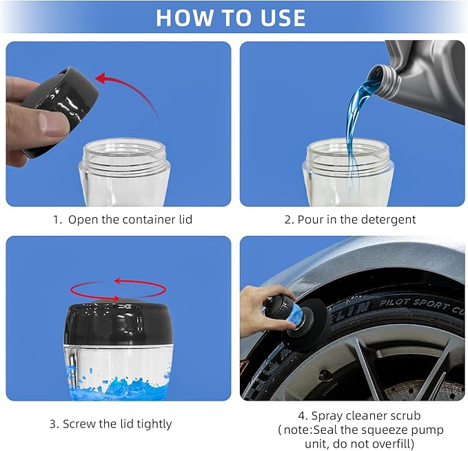 Tire Shine Applicator with 2 Heavier-Duty Detachable Foam Applicator Pads for Car Cleaning and Fine Polishing Reusable Tire Dressing Applicator for Car Truck SUV Motorcycle