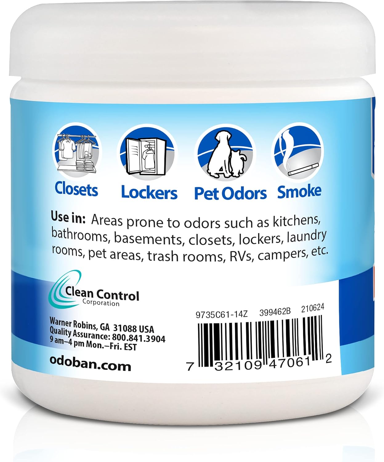 OdoBan Solid Odor Absorber Eliminator for Home and Small Spaces, Fresh Linen Scent, 14 Ounces Each, 9-Pack