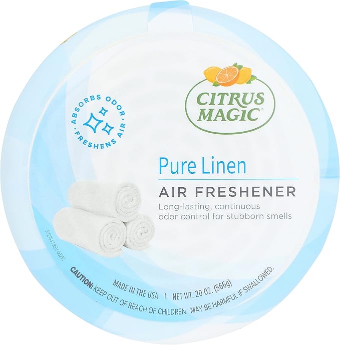 Citrus Magic Odor Absorbing Solid Air Freshener, Pure Linen, 20-Ounce, Pack of 2