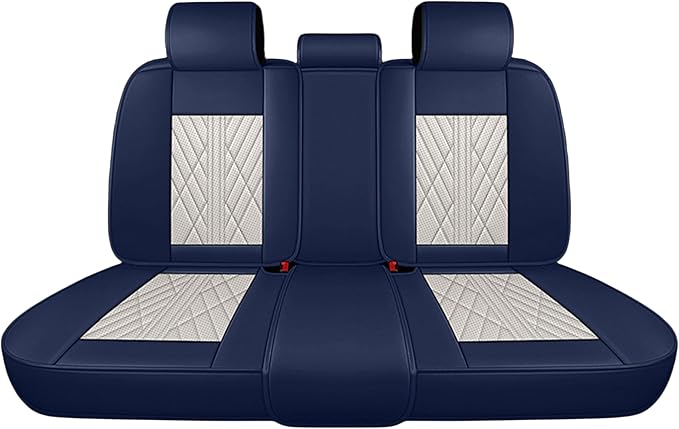 Premium Nappa Leatherette Car Seat Cover Set Custom Fit for Honda CR-V CRV 2000-2023 2024 2025 2026 Water-Proof Breathable Faux Leather Seat Cushion Protectors (Full Set 5 Seats,Beige Blue)