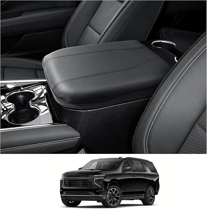 CDEFG for 2025 2026 Chevy Suburban Tahoe Center Console Cover for 2025 2026 Chevrolet Suburban Tahoe Accessories Armrest Cover 2025 2026 Suburban Tahoe Middle Console Pad Arm Rest Cushion