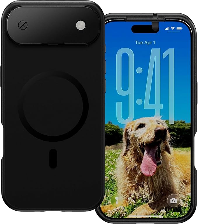 Spy-Fy iPhone 17 Air Privacy Case | Front and Rear Camera Covers | MagSafe iPhone Case with Lens Protection | Camera Blocker for Privacy and Safety | Slim Shockproof Phone Cover 6,6-inch Black