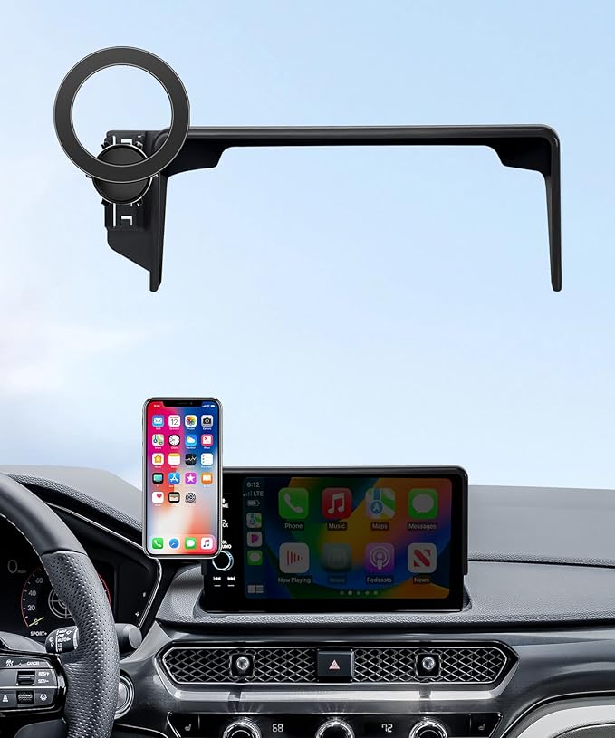 Car Phone Holder for 2025 Acura ADX 2023-2025 Integra 2024-2025 Integra Type S Accessories 7/9-Inch Screen Fixed Clip, 360° Rotation Phone Mount Compatible with MagSafe