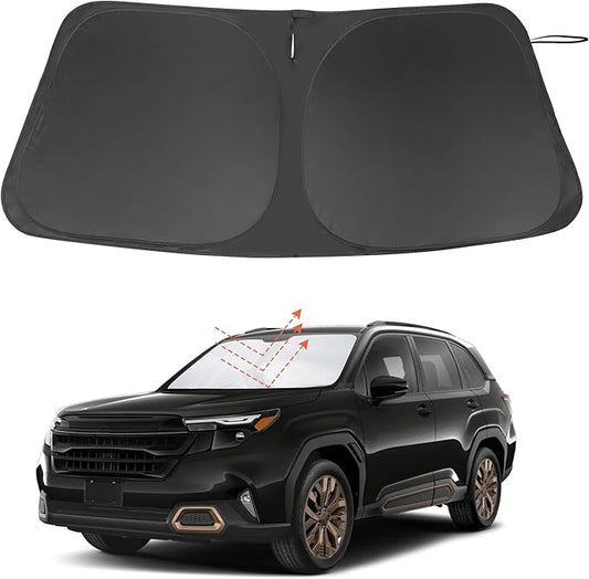 Windshield Sun Shade Custom Fit for 2025 2026 Subaru Forester Accessories Foldable Sunshade Sun Blocker Protect Car from Sun Rays & Heat Damage Keep Car Cooler