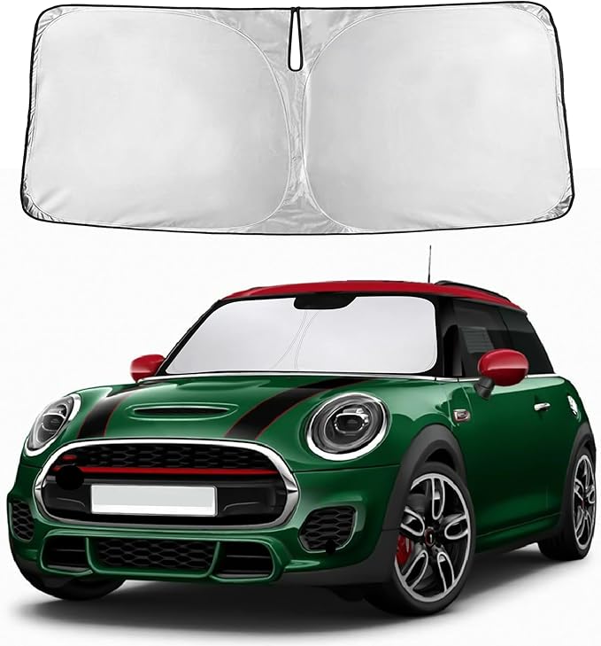 EcoNour Windshield Sunshade Compatible for Mini Cooper F55 2014-2022 2023 2024, Sun Visor for Front Windshield & Window Sun Shade Cover, UV Heat Blocker & Protector, Car Accessories