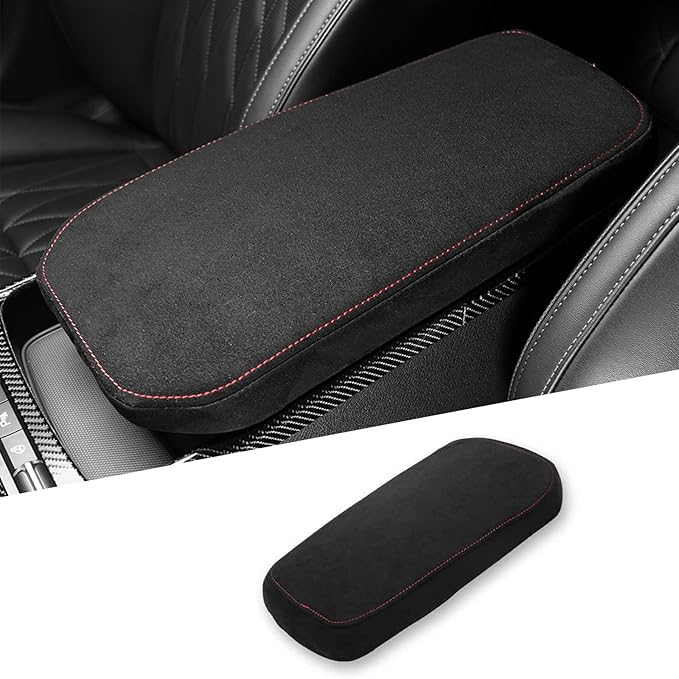 Armrest Box Cover Center Console Pad Waterproof Memory Foam Armrest Cushion Covers Compatible with KIA Stinger 2018-2023-Black
