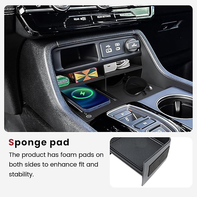 3PCS Center Console Organizer Compatible with 2023-2026 Honda Pilot/2026 Honda Passport Insert Divider Tray & Armrest Storage Box Divider Storage Tray Interior Accessories
