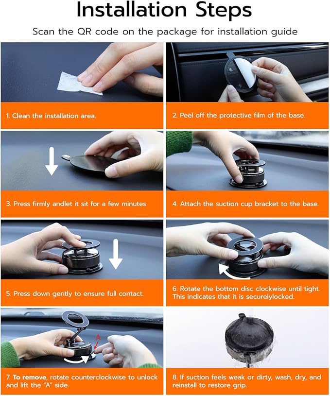 Meifigno Magnetic Car Phone Holder for Tesla Screen & Backplate,[All-Metal] 360° Rotation Vacuum Suction Cup Car Phone Mount for Magsafe, Foldable Car Phone Holders for Your Car for iPhone Android