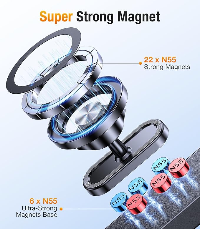 Magnetic Golf Cart Phone Holder for MagSafe Gym Mount【Strong Magnets】Magnetic Phone Holder for Golf Cart Phone Mount for iPhone 17 16 15 Fits EZGO Club Car Yamaha Icon Golf Accessories For Mothers Day