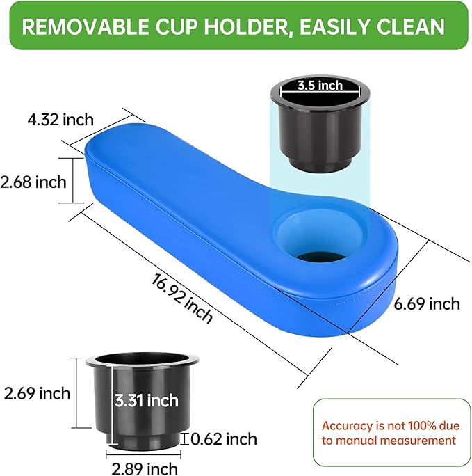 10L0L Golf Cart Rear Seat Kit Arm Rest Set with Cup Holder for Yamaha EZGO Club Car Golf Cart UV-Proof Coating Long Lasting, No Drilling Kits Include