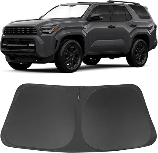 Windshield Sun Shade Custom Fit for 2025 2026 Toyota 4Runner Accessories Foldable Sunshade Sun Blocker Protect Car from Sun Rays & Heat Damage Keep Car Cooler