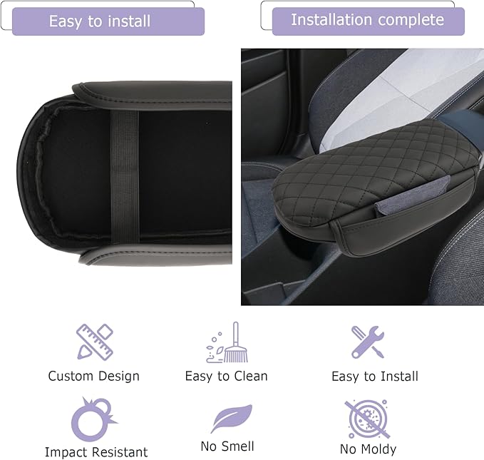 LUWU for 2024 2025 Chevy Trax Center Console Cover 2024 Trax Armrest Cover 2024 2025 Chevrolet Trax Accessories Console Pad 2024 2025 Chevy Trax LS/1RS/LT/2RS/Activ Armrest Console Cover Soft Leather