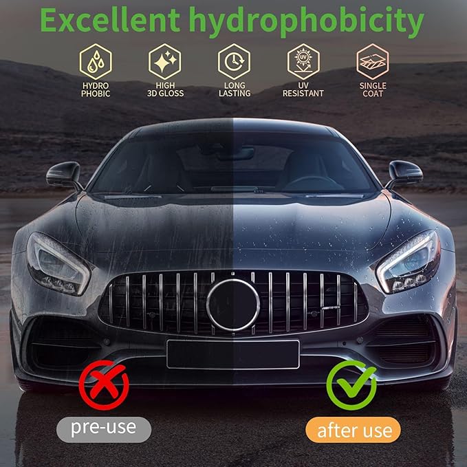 Ceramic Coating for Cars, Car Wax Polish Graphene Ceramic Wax Crystal Trim Coat for Car Detailing Auto Paint Scratch Resistant,30ML