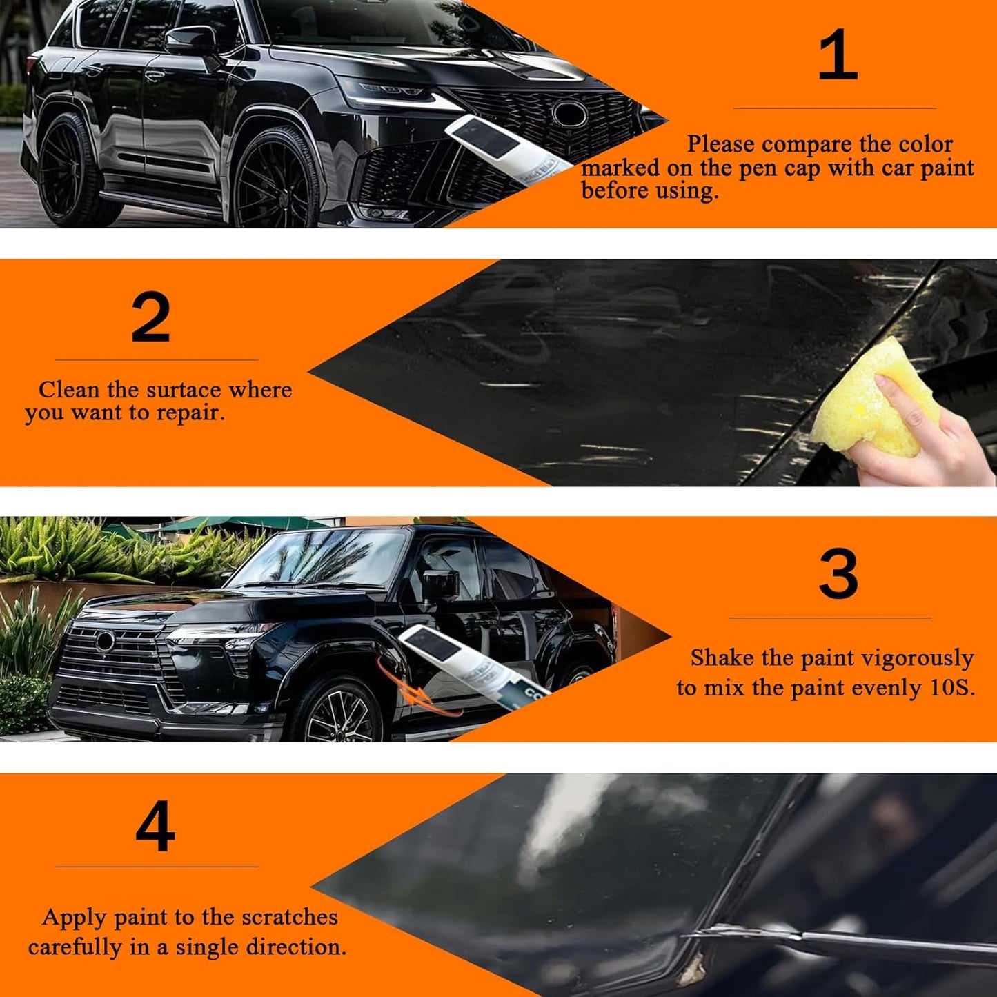 Copper Cres(4Y5) Touch Up Paint for Lexus, Car Paint Pen Scratch Repair Two-In-One Touch Up Paint, Premium Car Scratch Remover for Deep Scratches