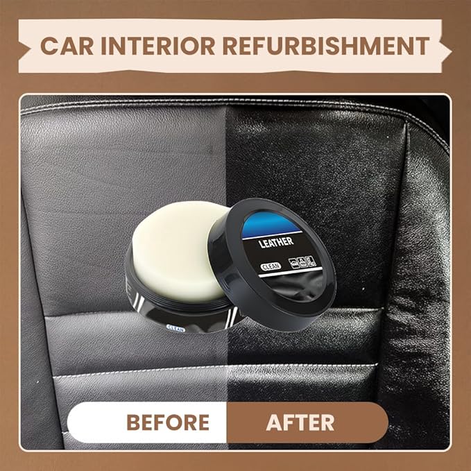 2025 New Leader Cleaning and Care Cream & Cleaning Paste for Leather Care, Automotive Interior Leather Cleaning Cream, Car Leather Conditioner Oil Paste, Leather Repair Kit for Car, Furniture (4PCS)