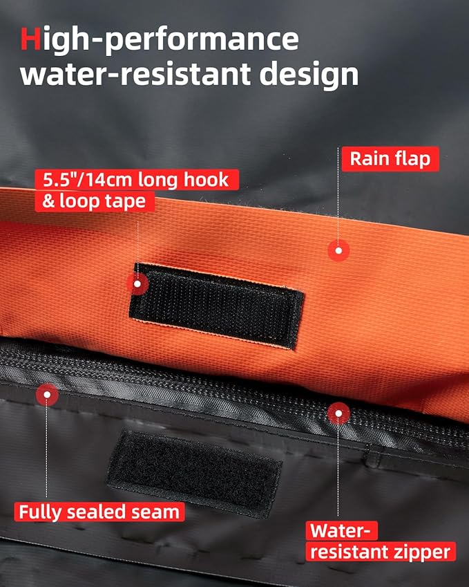 Abahub 30 Cubic Feet Waterproof 840D Large Universal Car Cargo Roof Top Carrier Bag, Car Roof Topper Storage for SUV, Van, Vehicle Travel, for All Cars with/Without Rack