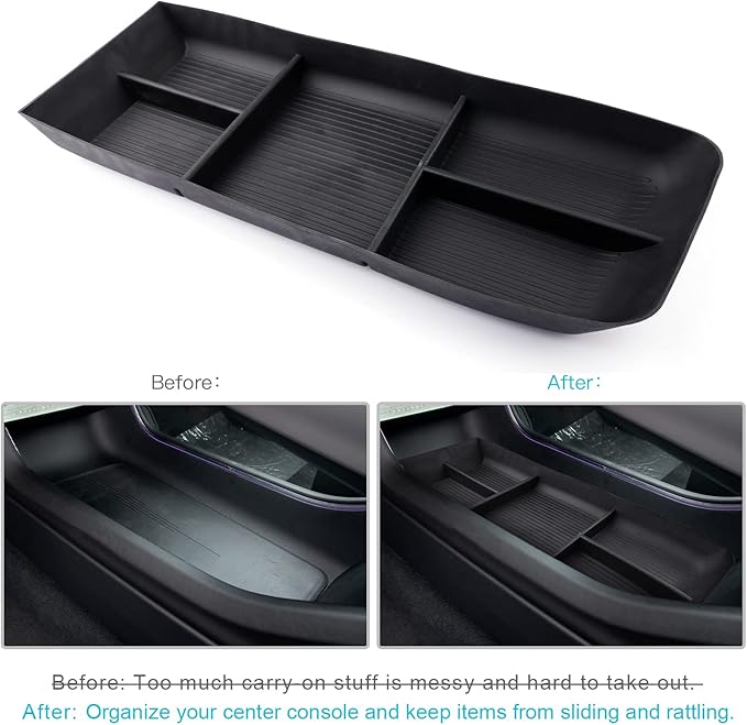 CDEFG for 2023-2025 Cadillac Lyriq Center Console Organizer 2023 2024 2025 Lyriq Lower Floor Console Tray for 2023-2025 Cadillac Lyriq Accessories Storage Box 2023-2025 Cadillac Lyriq