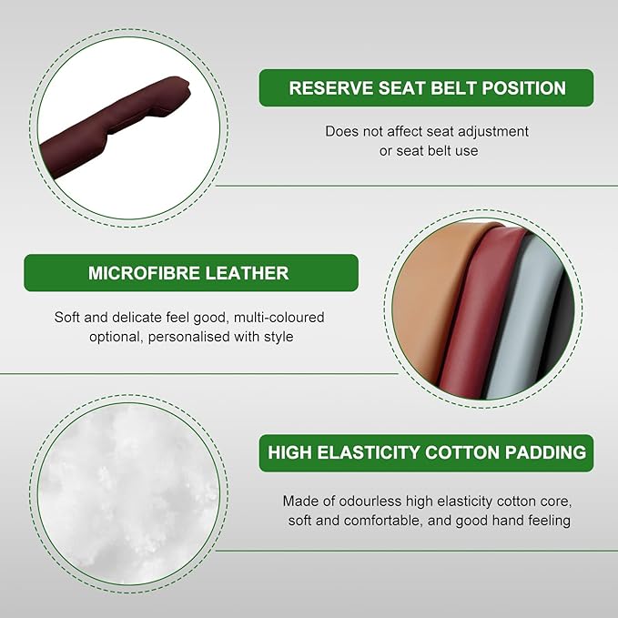 2 PCS Leather Car Seat Gap Filler, Auto Seat Blocker Organizer Fill The Gap Between Seat and Console, Universal Gap Filler Plug Stop Things from Dropping for Car SUV Truck (Wine Red)