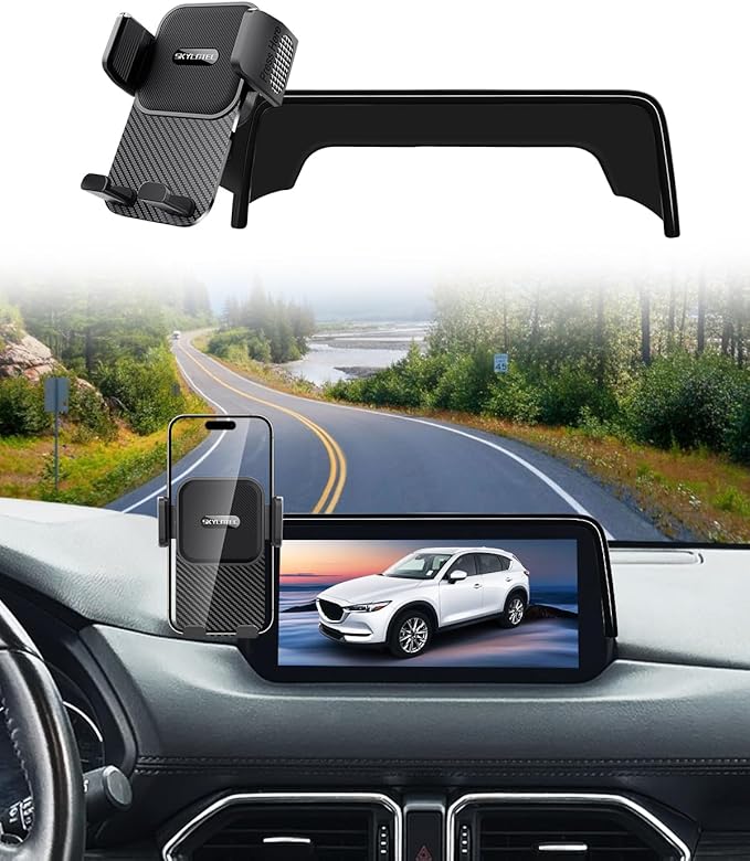 SKYLOTEC Car Phone Holder for Mazda CX-5 CX5 2017 2018 2019 2020 Accessories 7-Inch Screen Fixed Clip, Automobile Cradles Phone Mount, Cell Phone Base Not Block Air Vent