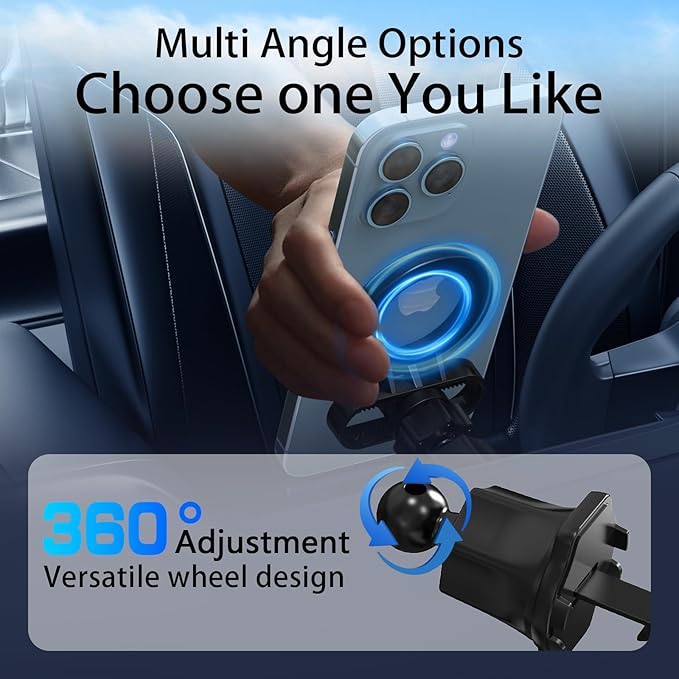 Mag safe Car Mount, Phone Holders for Your Car, [Strongest Magnets][Unlimited Angles]Magnetic Car Phone Holder Vent, Car Accessories for iPhone 16 15 Pro Plus Max 14 13 12 Mini Mag Safe Case Phones