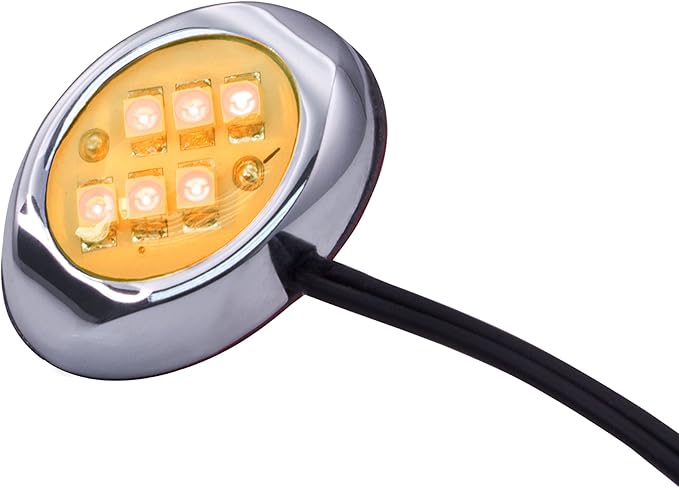 Oznium LED Modules (Round Chrome, Amber LED)