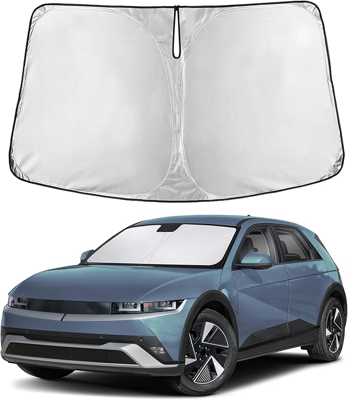 EcoNour Windshield Sunshade Compatible for Hyundai Ioniq5 2022-2024 2025 2026, Sun Visor for Front Windshield & Window Sun Shade Cover, UV Heat Blocker & Protector, Car Accessories