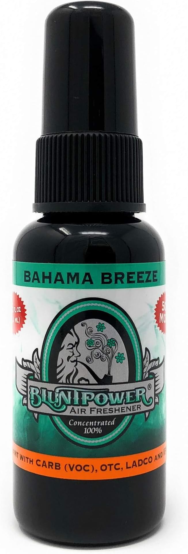 BluntPower (Bahama Breeze, 1 Pack) Concentrated Air Freshener for Room and Car Spray - Oil-Based Diffuser Spray Bottle - Long-Lasting Bathroom Spray, Car Freshener, & Odor Eliminator Spray