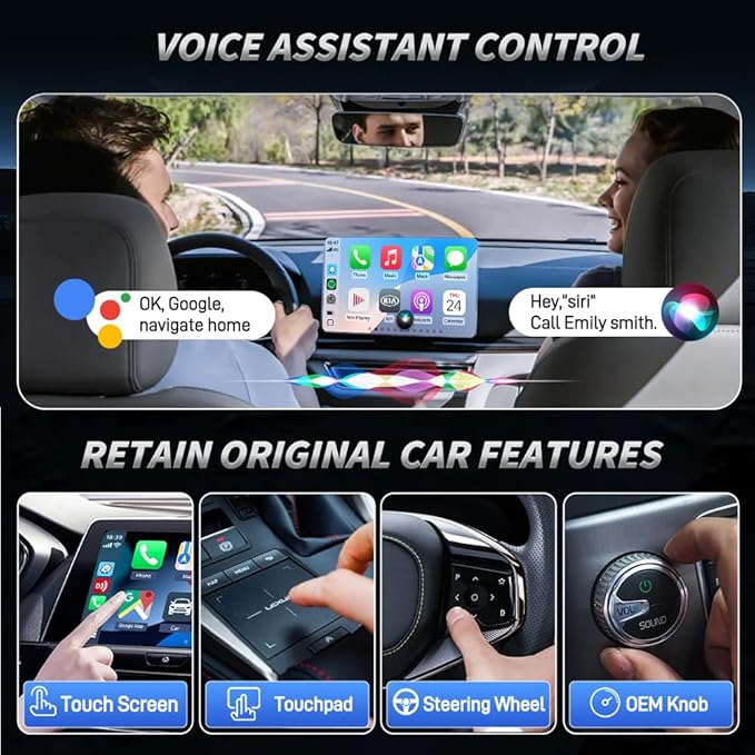 CarlinKit CarPlay Ai Box Magic Box Android 13.0 System Wireless CarPlay Adapter Android Auto Support Netflix YouTube Google GPS+Glonass 4GNetwork.for iPhone & Android Phone,Wired to Wireless,8GB+128GB