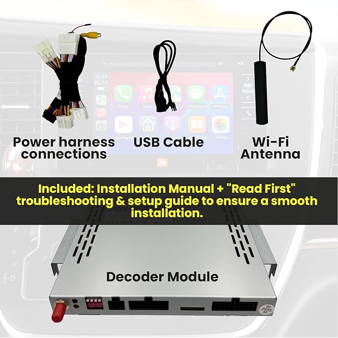 Wireless/Wired Adapter for CarPlay Android Auto Compatible with Toyota Sienna 2014-2019 Entune 2.0 High Definition Audio High Screen Resolution.