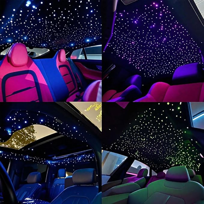 VASTFIRE Starlight Headliner Kit, 16W Star Headliner kit Music/Voice Activated Star Lights for Car, Bed Room, RVs, Home Theaters | Bluetooth + Remote Control