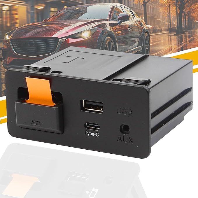 Dasbecan Type-C Wireless Mazda Apple Carplay and Android Auto Retrofit Kit Compatible with Mazda 2/3/6/CX3/CX5/CX9/MX5 2015-2020, TK78-66-9U0C Adapter (Only Support Wireless Carplay NO Android Auto)
