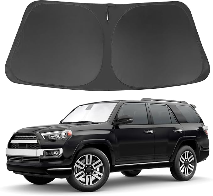 Windshield Sun Shade Fit for Toyota 4Runner 2010-2024 2025 2026 Accessories Foldable Front Window Sunshade Sun Protection Keeps Car Cool
