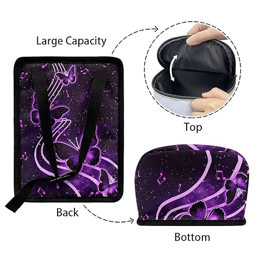 Aesthetic Butterfly Car Trash Can Auto Garbage Bag with Lid Leak-Proof Car Storage Bag Garbage Bag Hanging for Headrest Portable Vehicle Backseat Organizer