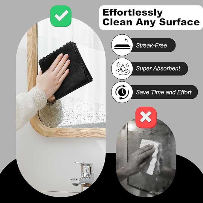 Jessy Home 2 Roll Reusable Paper Towels,100 Sheets Tear Away Microfiber Cleaning Cloth, Lint Free Cleaning Rags for Kitchen, Dishcloth,Household Cleaning Supplies