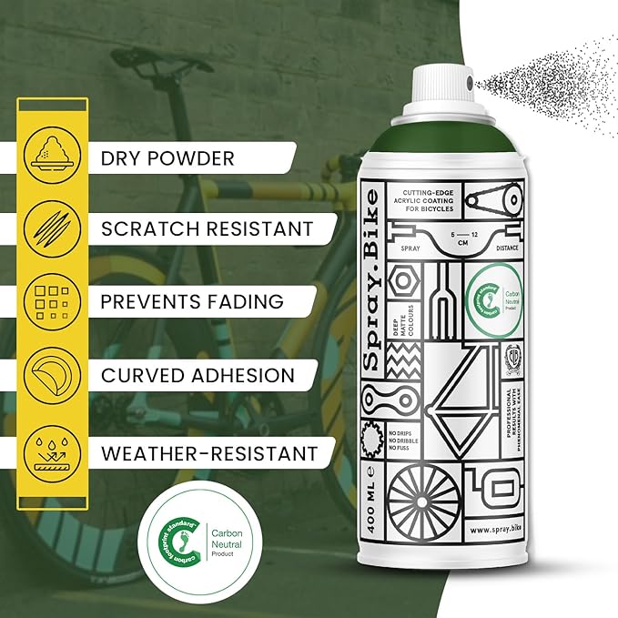 Spray.Bike Spray Paint | Designed Mainly for Bicycles | Multi-Use Acrylic Spray Paint for Metal, Plastic | High Coverage Bike Paint, 400ml, Hercules