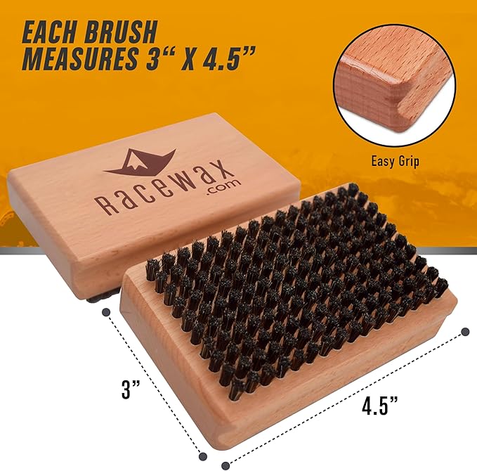 RaceWax Pro Ski Wax Hand Brush Kit