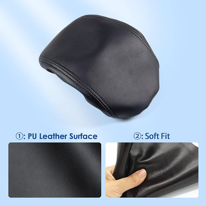 2019-2025 2026 XC40 Center Console Cover for Volvo XC40 (Core/Plus/Ultra/Ultimate/Momentum/R-Design/Inscription), Waterproof&Comfy Lether Armrest Cover 2023 2024 2025 XC40 Accessories (Black)